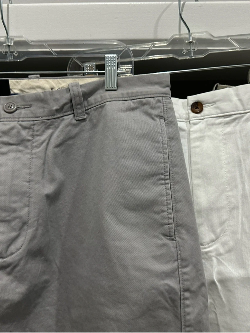 Men's Classic Cotton Shorts - White, Tan and Light Gray